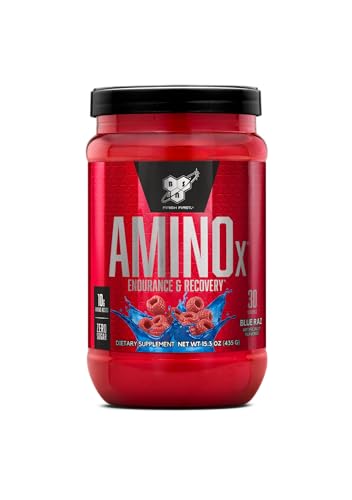 BSN AMINOx Effervescent Amino Acid Powder - Energy, Endurance & Recovery (Blue Raz, 435g)
