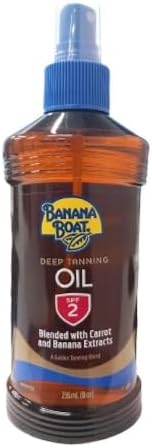 Banana Boat Protective Tanning Oil SPF 2 with Carrot & Banana Extracts (236ml)