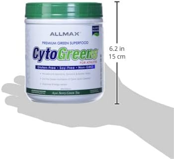 ALLMAX, CytoGreens, Premium Green Superfood for Athletes, Acai Berry Green Tea, 1.2 lbs (535 g)