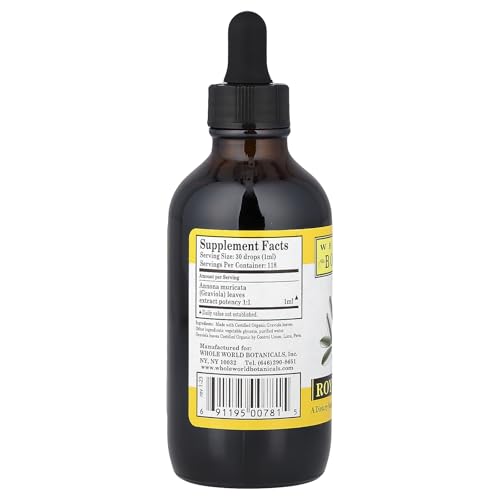 Whole World Botanicals Graviola (Soursop) Extract - 4 Oz for Immune Support