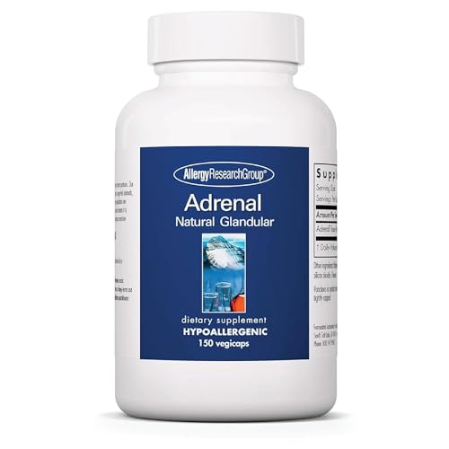 Allergy Research Group Adrenal Natural Glandular - 150 Vegicaps - Adrenal Support Supplement