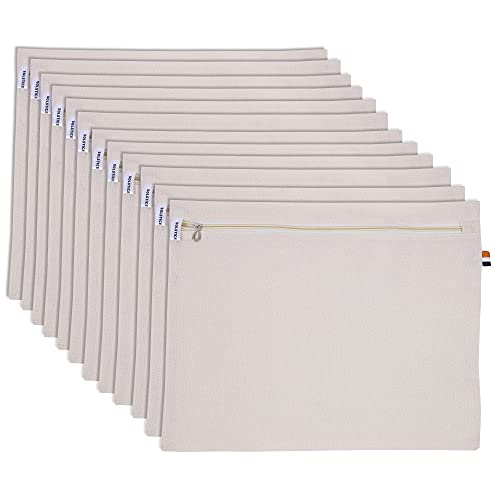 SOLSTICE Cotton Saree Storage Bags with Zip Closure (Set of 12) – Big Size Wardrobe Organizer