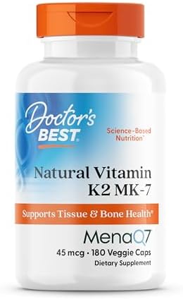 Doctor's Best, Natural Vitamin K2 MK-7 , 45 mcg, 180 Veggie Caps