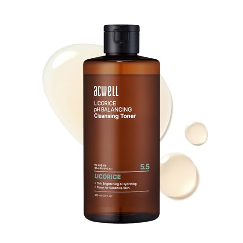 ACWELL Licorice pH Balancing Korean Toner - Alcohol-Free Hydrating Facial Astringent - 10.14 fl.oz.