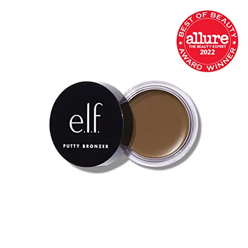 e.l.f. Putty Bronzer - Creamy, Highly Pigmented Bronzer with Argan Oil & Vitamin E | Long-Lasting Glow, 0.35 Oz