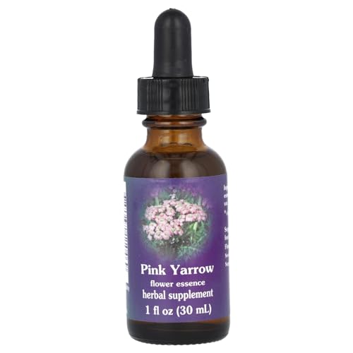 Pink Yarrow Flower Essence Dropper - Emotional Protection & Boundary Support, 1 oz