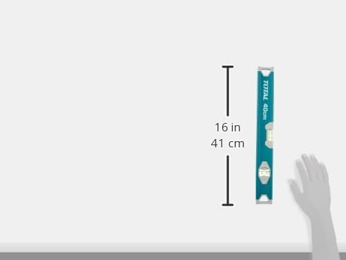 Total 40 cm Spirit Level with 2 Vials - Aluminum Frame for Accurate Measuring