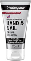 Neutrogena Norwegian Formula Hand and Nail Cream, 75ml - Intensive Moisturizer for Dry Hands and Nails
