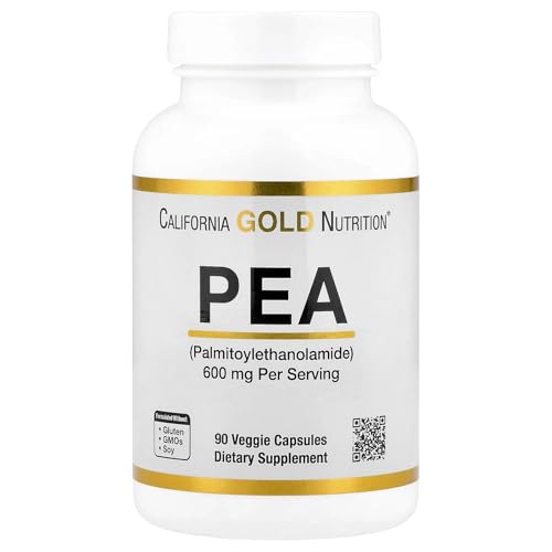 California Gold Nutrition PEA (Palmitoylethanolamide), 300 mg, 90 Veggie Capsules