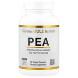 California Gold Nutrition PEA (Palmitoylethanolamide), 300 mg, 90 Veggie Capsules