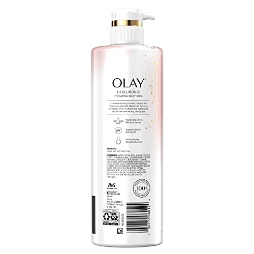 Olay Cleansing & Moisturizing Body Wash with Vitamin B3 & Hyaluronic Acid - 4 Pack (26 fl oz Each)
