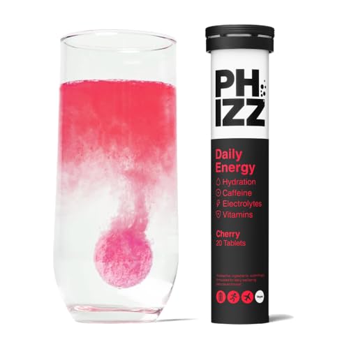 Phizz Daily Energy Electrolyte Hydration Tablets - Cherry Flavor, 20 Tablets