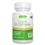 Igennus Super B-Complex - Methylated Sustained Release B Vitamins & Vitamin C - Vegan Energy & Heart Health Support