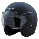 Vega Jet ISI DOT Certified Open Face Helmet - Dull Black (Size L)