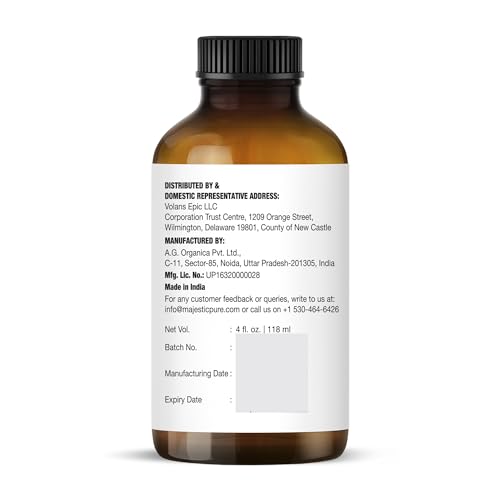 MAJESTIC PURE Lemongrass Essential Oil – 100% Pure & Natural, 4 fl oz for Diffusers, Aromatherapy, Massage & Skincare