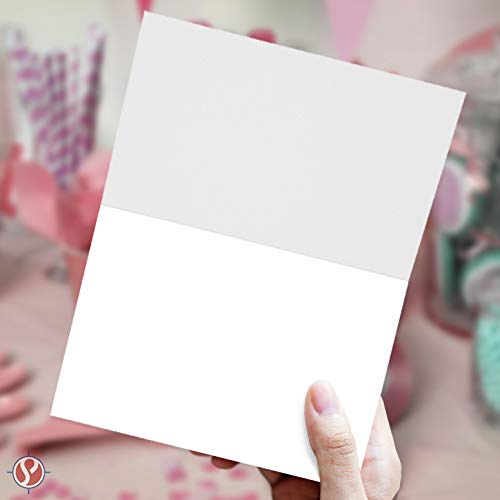 25-Pack Baby Girl Thank You Cards & Envelopes | Elegant Pink Stork Design (4.25" x 5.5")