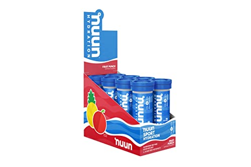 NUUN Sport Electrolyte Drink Tablets | Fruit Punch | 80 Tablets (Pack of 8 Tubes)