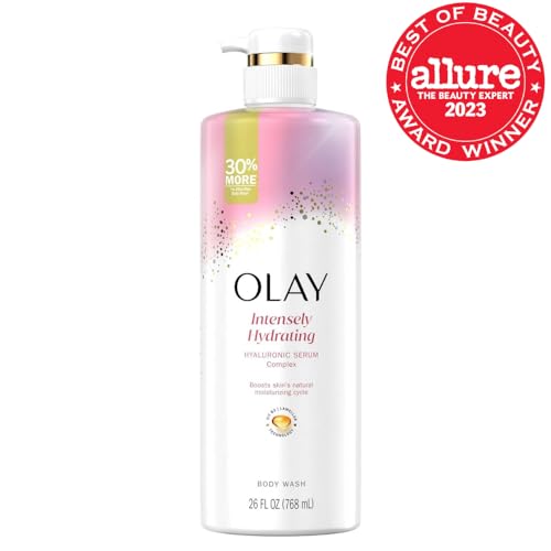 Olay Body Wash for Women with Hyaluronic Acid Serum Complex – Intensely Hydrating & Paraben-Free – 26 fl oz