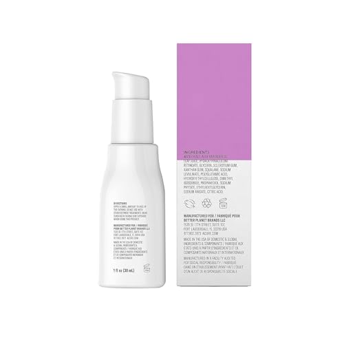 Acure Radically Rejuvenating Retinoid Overnight Complex - Vegan Anti-Aging Serum with Polyglutamic Acid & Plant Squalane - 100% Vegan - 30ml