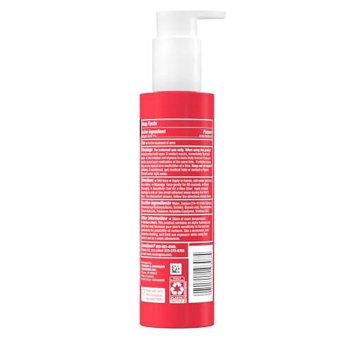 Neutrogena Stubborn Texture Daily Acne Facial Cleanser, Salicylic Acid + Glycolic & Polyhydroxy Acids, Fragrance-Free, 6.3 fl. oz