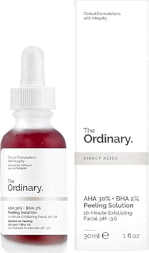 THE ORDINARY AHA 30% + BHA 2% Peeling Solution - Exfoliating Chemical Peel for Face - 30ml