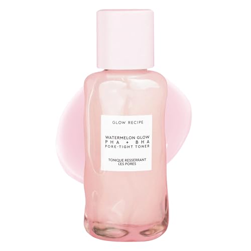 Glow Recipe PHA + BHA Face Toner - Pore Minimizer & Gentle Exfoliant for Glass Skin - Hydrating & Tightening with Hyaluronic Acid & Watermelon (40ml)