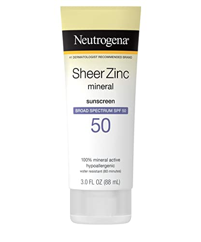 Neutrogena Sheer Zinc Oxide Dry-Touch Mineral Sunscreen SPF 50 - Hypoallergenic