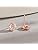 925 Sterling Silver Initial Stud Earrings - Rose Gold Plated CZ (A-Z)