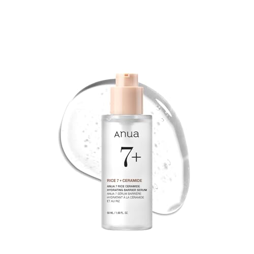 Anua Rice Ceramide 7 Hydrating Barrier Serum - Brightening & Hydrating Face Serum, 50ml