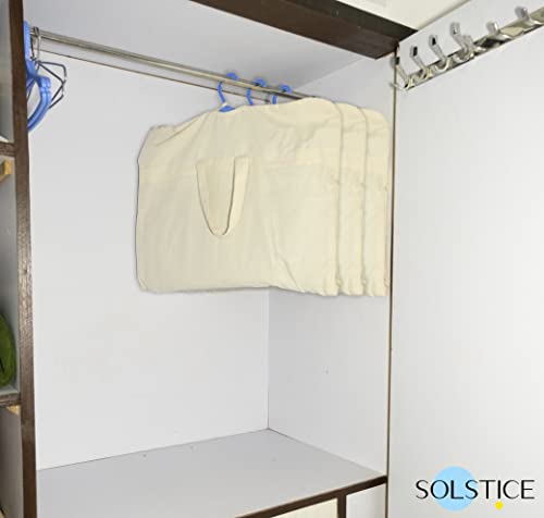 SOLSTICE Cotton Coat Suit Cover Big Size 34" x 24" with Zipper - Pack of 3