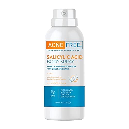 Salicylic Acid Body Spray for Acne - Pore Clarifier for Chest and Back, 5 oz