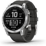 Garmin Fenix 7 Standard Edition Smartwatch - Silver with Graphite Band