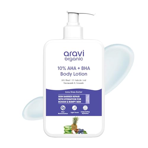 Aravi Organic 10% AHA + 1% BHA Exfoliating Lotion with Niacinamide