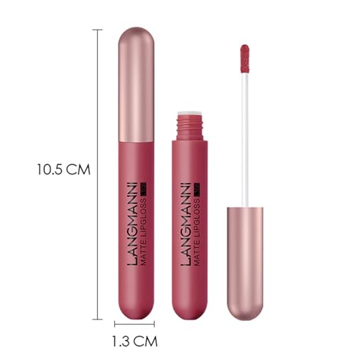 Khazna 6 Pcs Matte Liquid Lipstick Set Velvet Muddy Finish Long Lasting Waterproof