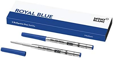 Montblanc Ballpoint Pen Refills (Medium, Royal Blue) - 2 Pack