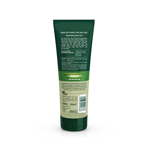 Aloe Pura Organic Aloe Vera Gel (100ml) - Natural, Soothing & Vegan Skincare