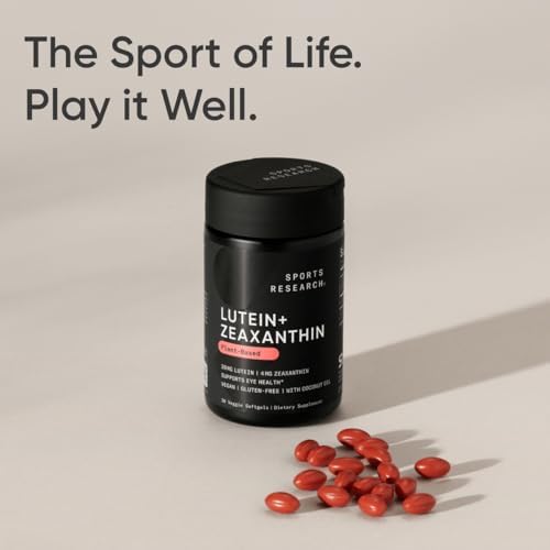Sports Research Lutein & Zeaxanthin with Coconut Oil: Eye Health Support