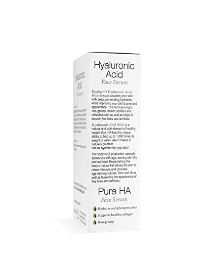 Hyalogic Pure Hyaluronic Acid Face Serum - Non-Greasy, Fragrance-Free - 1 fl oz
