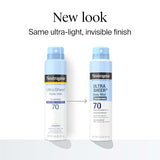 Neutrogena Ultra Sheer Body Mist Sunscreen Spray SPF 70 - Lightweight, Non-Greasy, Water Resistant, Broad Spectrum UVA/UVB Protection (5 oz)