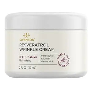 Swanson Resveratrol Wrinkle Cream: Hyaluronic Acid Anti-Aging Moisturizer