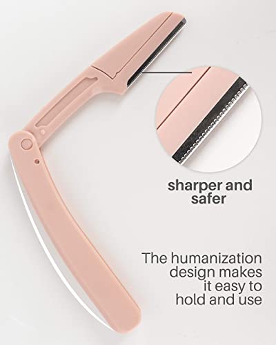 MAKINGTEC Eyebrow Razor for Women & Men | 15 Pcs Dermaplane for Face, Foldable Razors for Peach Fuzz Removal