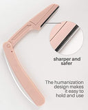 MAKINGTEC Eyebrow Razor for Women & Men | 15 Pcs Dermaplane for Face, Foldable Razors for Peach Fuzz Removal