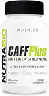 NutraBio CaffPlus: طاقة صحية مع الكافيين ثيانين (٦٠ كبسولة)
