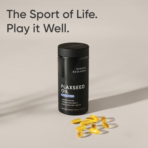 Sports Research Flaxseed Oil: Plant-Based Omega-3s for Heart & Brain Health