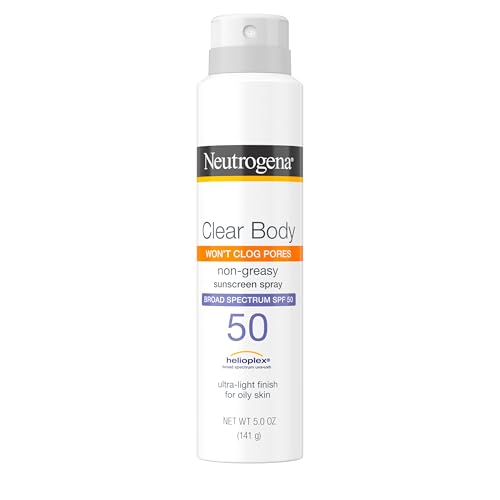 Neutrogena Clear Body SPF 50 Sunscreen Spray - Non-Greasy, Broad Spectrum, Oxybenzone-Free, 5 oz