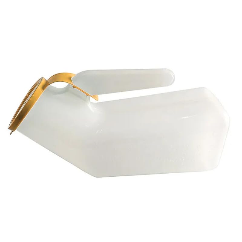 Male Urinal Bottle - 1000ML Portable Incontinence Aid with Long Neck Design & Spill-Proof Lid - Convenient Bedpan Solution for Home, Travel, Hospitals & Clinics