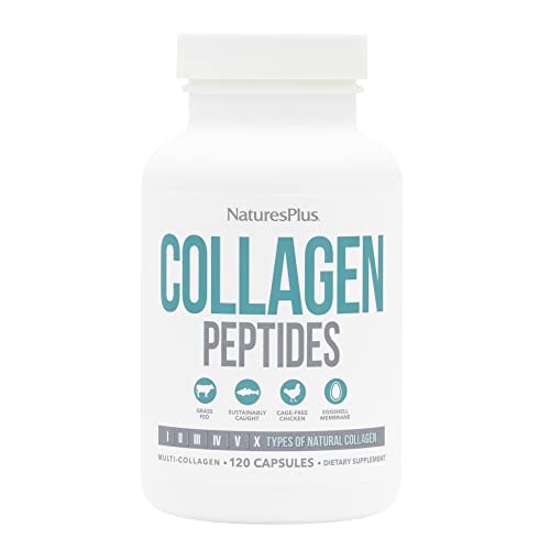NaturesPlus Collagen Peptides - Comprehensive Multi-Sourced Formula, 120 Capsules