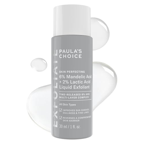 Paula's Choice 6% Mandelic Acid + 2% Lactic Acid Exfoliant - 30ml | Gentle Daily AHA Exfoliation for Sensitive Skin