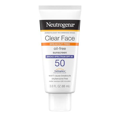 Neutrogena Clear Face Liquid Lotion Sunscreen SPF 50 - For Acne-Prone Skin