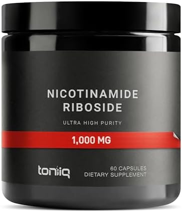 Toniiq Nicotinamide Riboside 1000mg | NAD+ Booster | Stabilized NRHM Formula | 60 Vegan Capsules